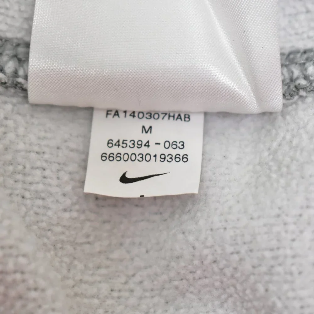 NIKE Hoodie Sweatshirt Pullover Mens M Therma Fit Gray Spell Out Fleece Athletic
